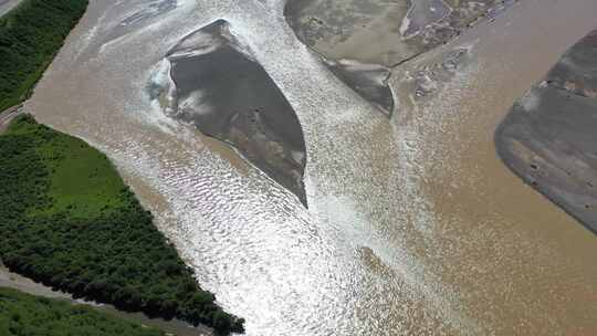 青海果洛州黄河水源航拍4K视频