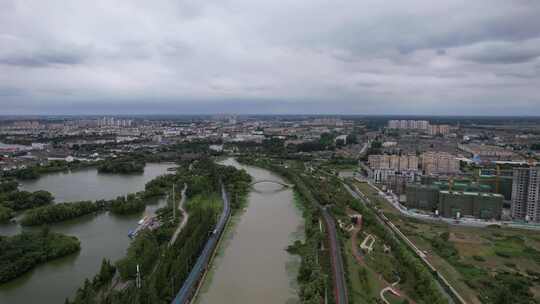 江苏淮安城市风光航拍