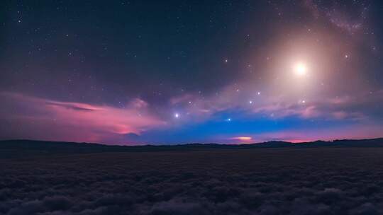 高空云海星空全景