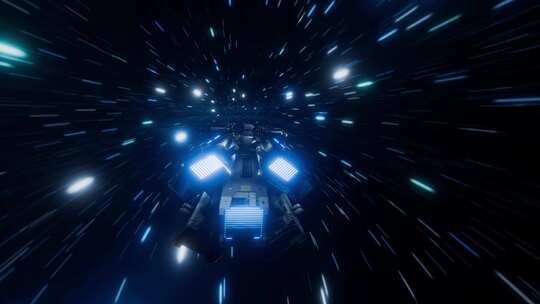 宇宙飞船在超空间以光速飞行