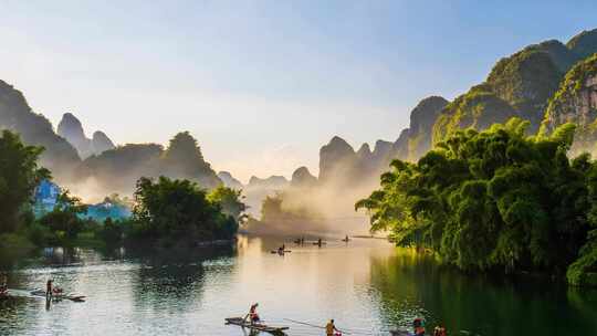 广西桂林山水风光自然风景延时