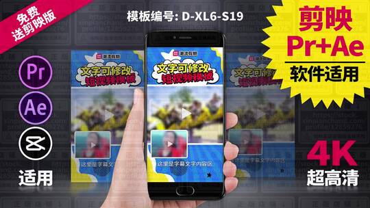 视频包装模板Pr+Ae+抖音剪映 D-XL6-S19