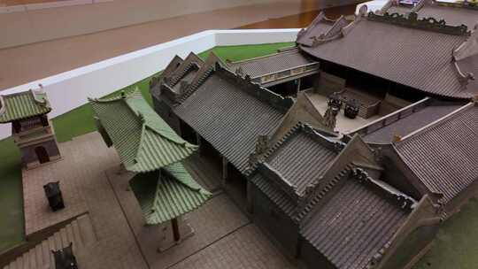 古代庙宇寺庙四合院古建筑模型