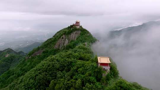 航拍南五台景区云海景观