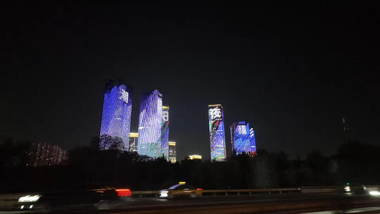 北京夜景朝阳望京夜景五环路北京灯光