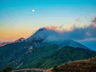 日出风景延时云海