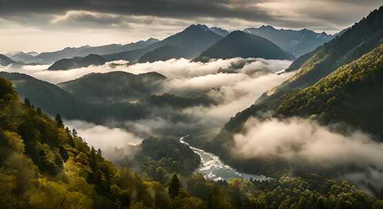 唯美风光日出日落云海风景唯美开场航拍中国