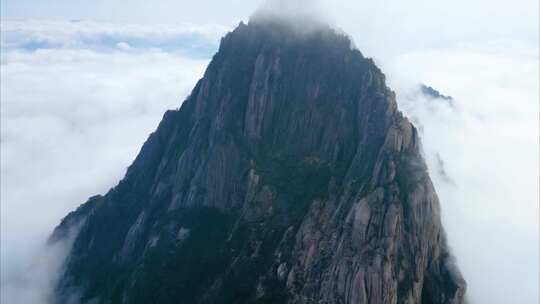 黄山云海航拍延时大自然风景风光视频素材