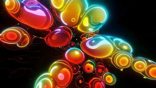 彩色发光球体动态素材