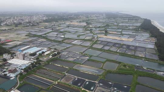 沿海水产养殖基地航拍