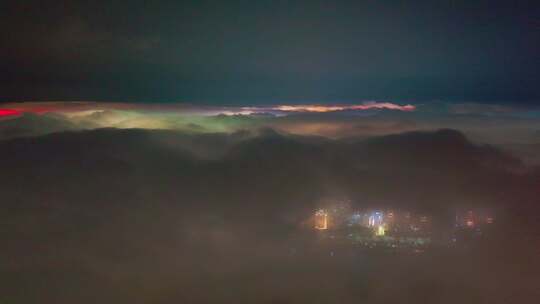 南昌城市夜景航拍