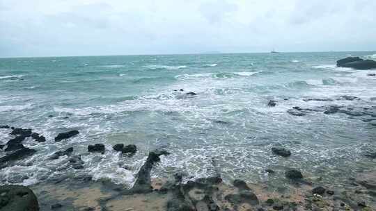 广西北海涠洲岛大海鳄鱼山旅游旅行风景升格