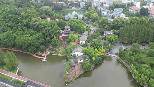 湖北黄冈东坡赤壁景区航拍