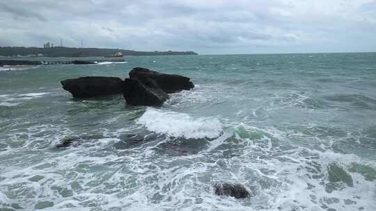 广西北海涠洲岛大海南岸鳄鱼山旅游旅行