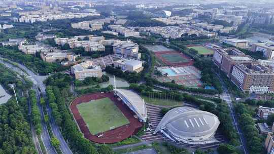 广州大学城生物岛航拍