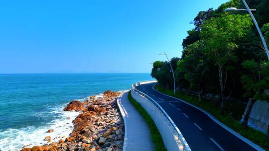 沿海公路自然风光深圳大鹏