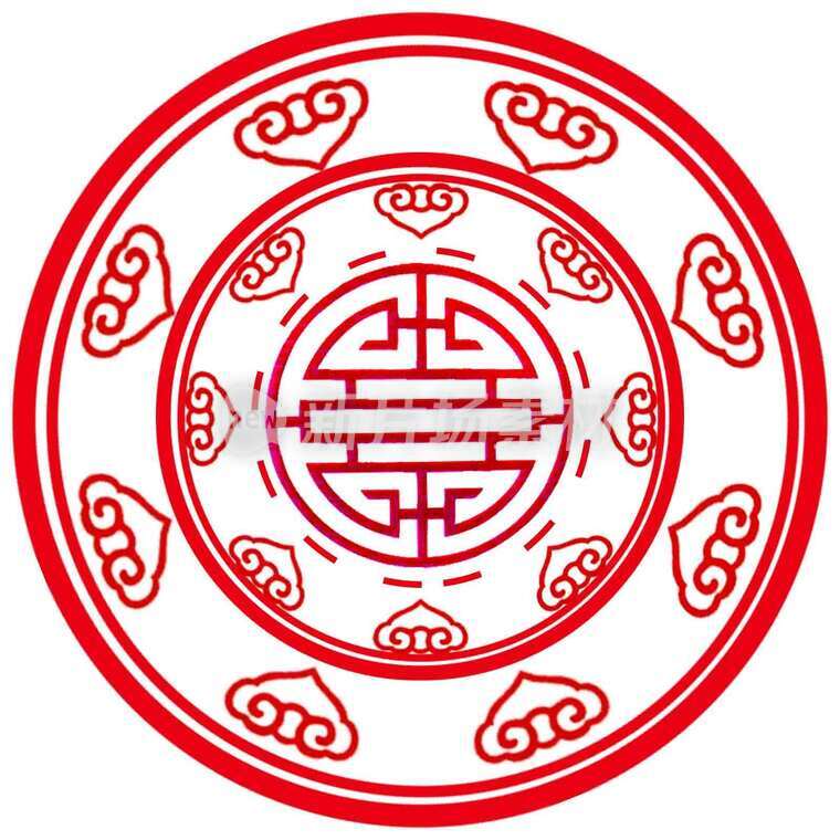 国潮国风万寿无疆如意图纹