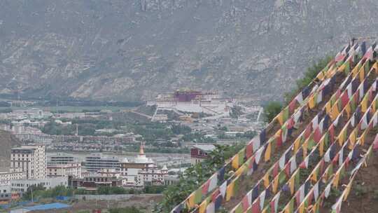 拉萨布达拉宫航拍