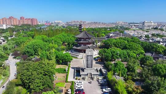 4K航拍苏州寒山寺11