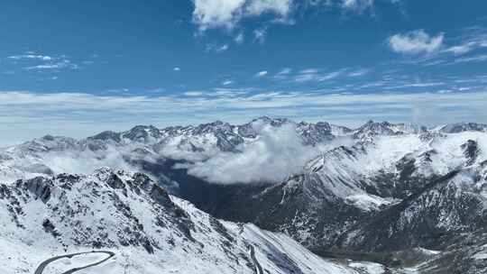 巴朗山雪景航拍