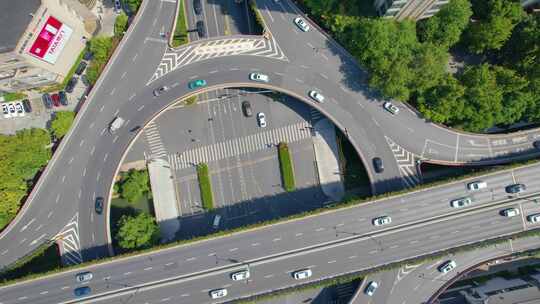 杭州西湖景区西湖大道定安路车辆车流风景视