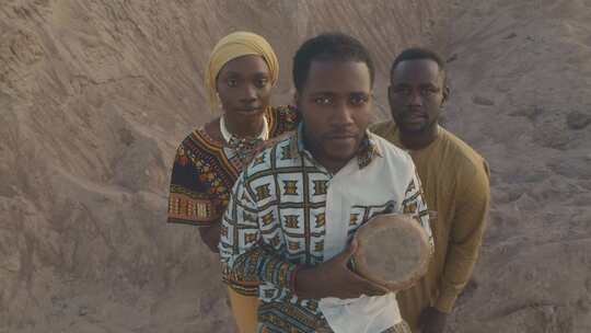 沙漠，肖像，非洲，传统