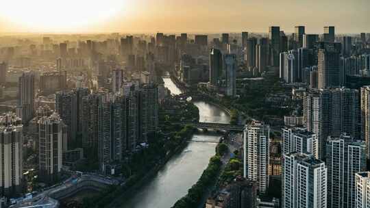 成都九眼桥锦江夜景