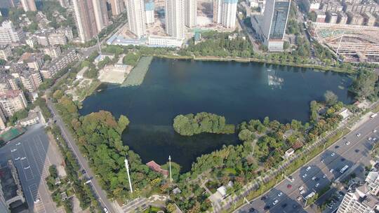 航拍武汉，武汉城市建设，武汉城市天际线