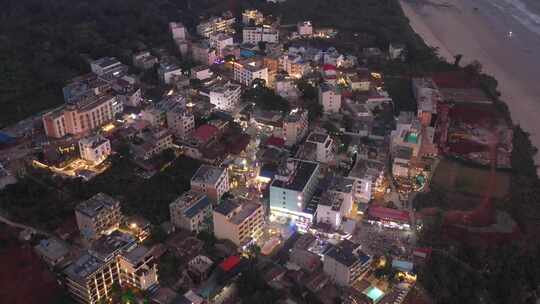 4K 涠洲岛滴水丹屏夜色 海滩 度假旅游