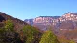 太行山秋天的自然风景枫叶金黄金秋秋景高清在线视频素材下载