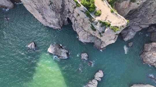 海岸悬崖航拍全景