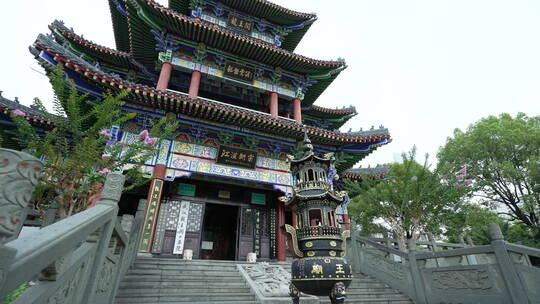 长江三大庙之一汉口龙王庙视频素材模板下载