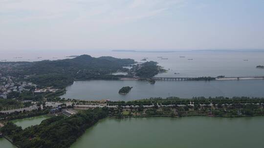 湖南岳阳南湖休闲度假区航拍