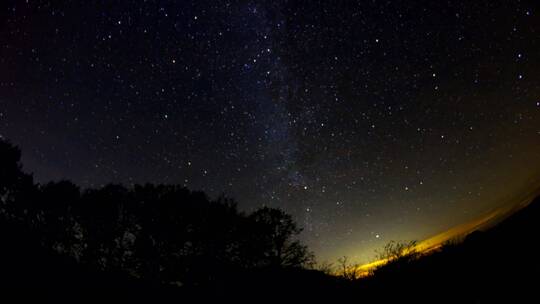 夜晚的星空延时