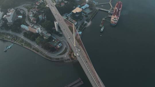 航拍城市立交桥视频素材模板下载