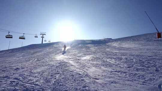 冬季旅游滑雪场滑雪运动