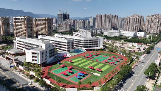 宁德东侨三小经济技术开发区第三小学航拍