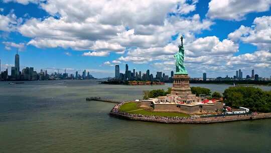 美国纽约标志性建筑航拍