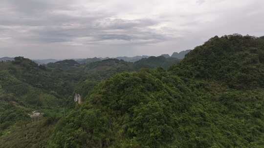 广西大山农村航拍