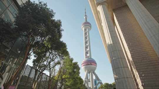 上海陆家嘴东方明珠城市视频素材模板下载