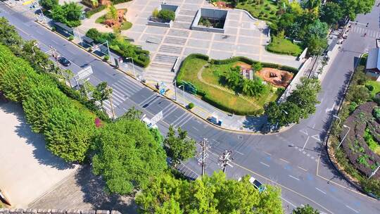 湖南长沙天心区天心阁景区航拍城市风景风光