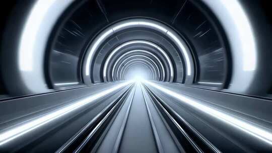 未来城市地铁隧道快速穿梭