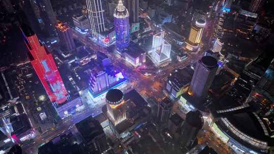 江苏无锡城市夜景航拍视频素材模板下载