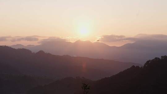 无人机，山，天空，风景