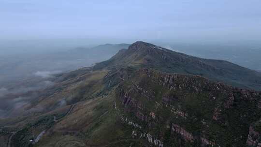 航拍洛阳万安山山顶公园