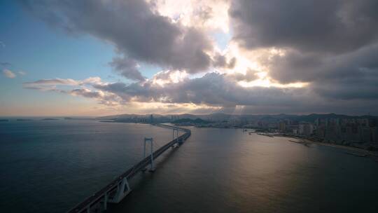 大连星海湾跨海大桥航拍