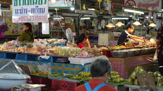 泰国曼谷清迈市场农贸市场市集视频素材模板下载