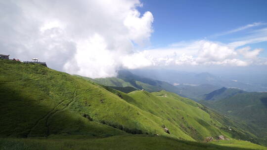 武功山夏天高山草甸云海