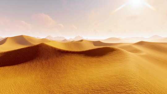 沙丘 探险荒漠 太阳视频素材模板下载