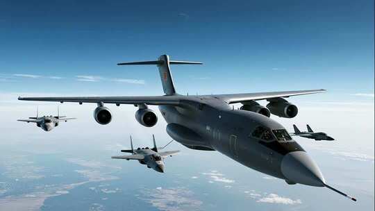 元旦新年空军编队震撼飞行画面